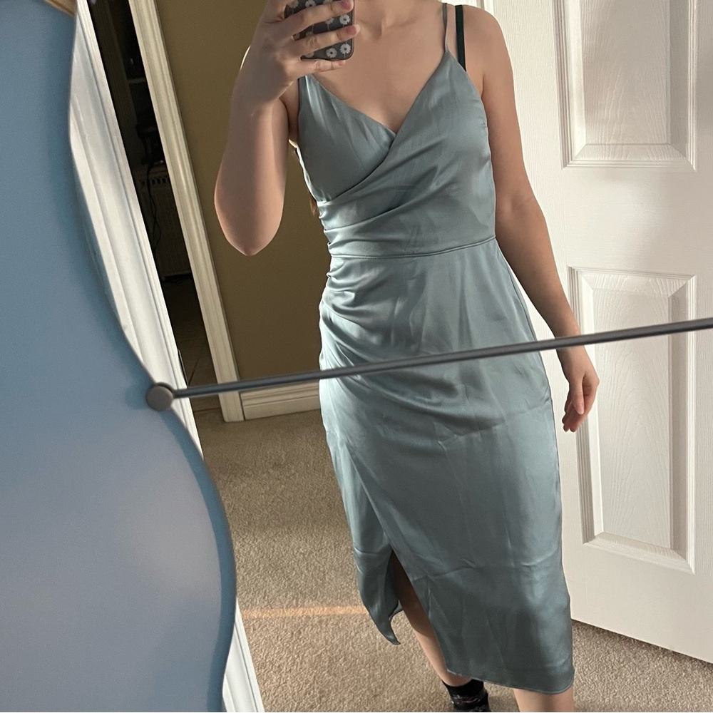 Elegant Blue Sleeveless Dress